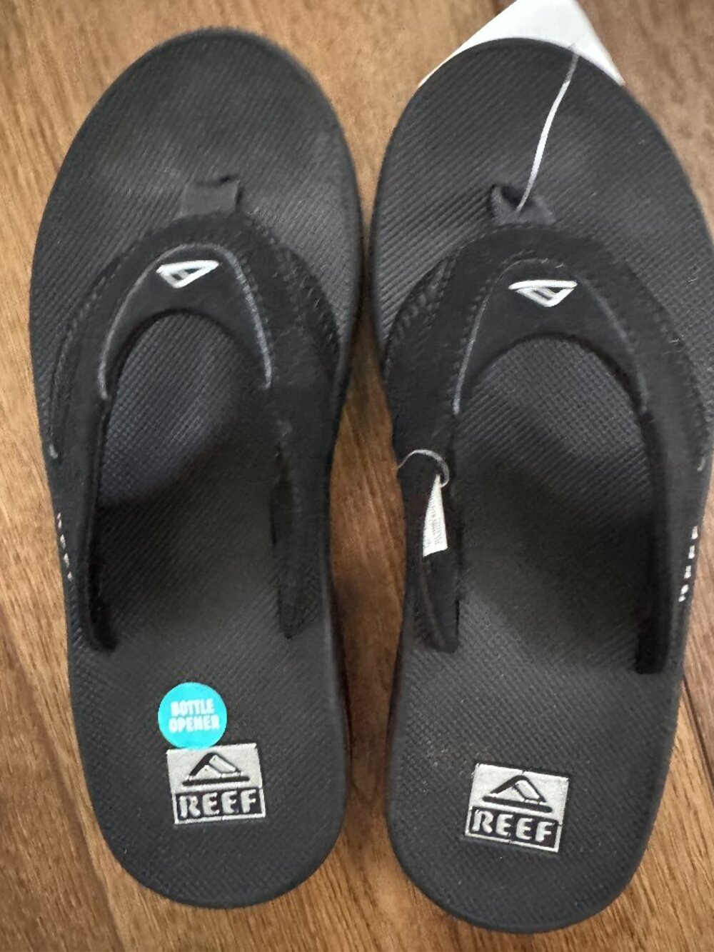 REEF FANNING MEN'S Slip-on SANDALS Nubuck Flip Flop Black Size 8 US 40 EU NEW
